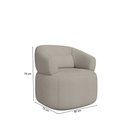 Ver imagem 5 de Conjunto Poltrona e Sofá Living Orgânico Duomo 1,30m Boucle Just Time