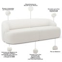 Ver imagem 6 de Sofá 4 Lugares Curvo Orgânico com 02 Poltronas Living 280cm Barolo L06 Bouclê Branco