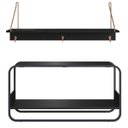 Ver imagem 5 de Conjunto Sapateira e Prateleira Suspensa Luna 90cm Nero/Preto 28108