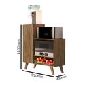 Ver imagem 2 de Armário para cozinha multiuso para micro-ondas e forno elétrico