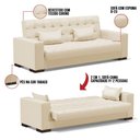 Ver imagem 2 de Sofá Cama 02 Lugares Lisboa Corino - D’Rossi Cor Bege
