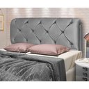 Ver imagem 2 de Cabeceira De Cama Box Daiana Queen 160cm X 118cm Suede Cinza Mz Decor