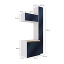 Ver imagem 4 de Conjunto para Banheiro Kappesberg Celeste 5 Peças Branco/azul 116,5cm