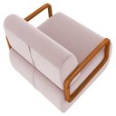 Ver imagem 7 de Poltrona Decorativa Orgânica para Sala Kit 2 Belarus K04 Veludo Rosê - Mpozenato