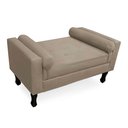Ver imagem 3 de Kit Cabeceira Geovana + Calçadeira Baú Felix Solteiro 100cm Suede - Ecotec Decor:Bege
