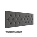 Ver imagem 2 de Cabeceira Elisa Queen Estofada Suede Capitonê Design Elegante Conforto para Quarto - Cinza