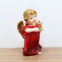 Ver imagem 3 de Enfeite Anjo Vermelho Anjinho com Vela em Resina Natal 13cm