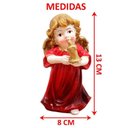 Ver imagem 5 de Enfeite Anjo Vermelho Anjinho com Vela em Resina Natal 13cm