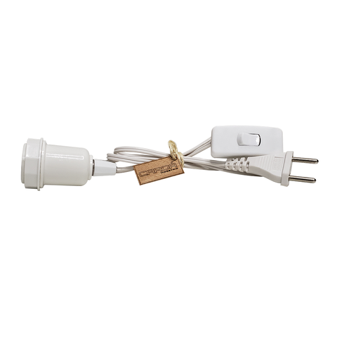 Cabo Abajur 1,2m com Interruptor Liga/desliga Bivolt Branco