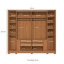 Ver imagem 3 de Guarda-Roupa 6 Portas e 4 Gavetas com Espelhos e Pés Dormitorio Open Marrom/Canela