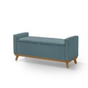 Ver imagem 3 de Banco Recamier Baú para Quarto Casal 150cm Linho com Base de Madeira Sofatec