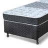 Cama Box + Colchão Solteiro Castor Molas Bonnel Class Slim One Face Preto e Branco 78 - 2