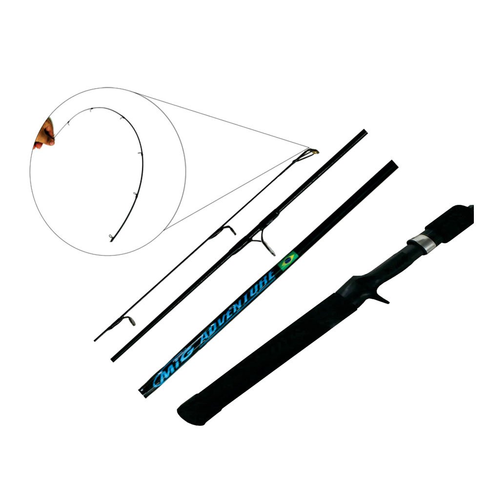 Vara de Carretilha Sensível Mig 1m 20lbs Piapara e Manhosos - 6