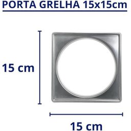 Porta Grelha 15x15 Inox 304 - Hidroflvx - 3