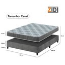 Ver imagem 4 de Cama Box Casal Cinza + Colchão Espuma D23 Zidi Washington 138x188x51cm
