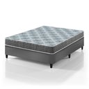 Ver imagem 1 de Cama Box Casal Cinza + Colchão Espuma D23 Zidi Washington 138x188x51cm