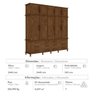 Guarda-roupa Casal 10 Portas e 12 Gavetas Triplex Berlim Malbec - 4