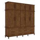 Ver imagem 1 de Guarda-roupa Casal 10 Portas e 12 Gavetas Triplex Berlim Malbec