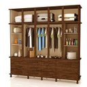 Ver imagem 3 de Guarda-roupa Casal 10 Portas e 12 Gavetas Triplex Berlim Malbec