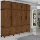 Ver imagem 2 de Guarda-roupa Casal 10 Portas e 12 Gavetas Triplex Berlim Malbec