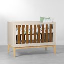 Ver imagem 2 de Kit Quarto Infantil com Pés Square Natural - Cômoda Elfe 4 Gavetas e 1 Porta + Guarda-Roupa Elfe + B