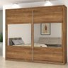 Guarda-Roupa Casal 2 Portas de Correr com Espelho Joinville Canela - 2