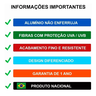 Espreguiçadeira com Colchonete Fibra Sintética Área Externa Piscina - 5