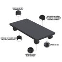 Ver imagem 5 de Kit 04 Suportes Para Cpu Com Rodízios Cyber L03 Preto - Lyam Decor