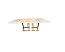 Ver imagem 1 de Mesa de Jantar Marmore Branco Base Metal Dourado Formosa