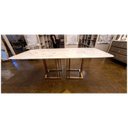 Ver imagem 2 de Mesa de Jantar Marmore Branco Base Metal Dourado Formosa