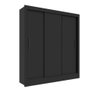 Guarda Roupa Valência 3 Portas 4 Gavetas Tcil Móveis - Preto Fosco - 1