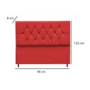 Ver imagem 3 de Cabeceira Cama Box Estofada Solteiro 90 Cm Suede Isabela:vermelho