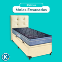 Ver imagem 4 de Cama + Bau Blindado e Colchão Molas Ensacadas Solteiro - Petrus Paropas + Cabeceira