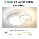 Ver imagem 6 de Luminária de Led de Sobrepor Redonda Bivolt 31w 3 em 1 com Luz Central Dupla:branco
