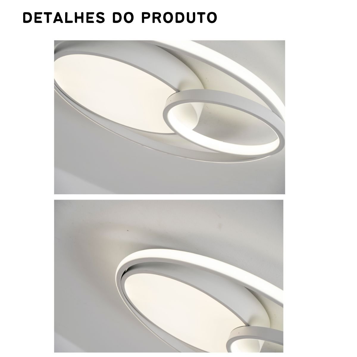 Luminária de Led de Sobrepor Redonda Bivolt 31w 3 em 1 com Luz Central Dupla:branco - 4