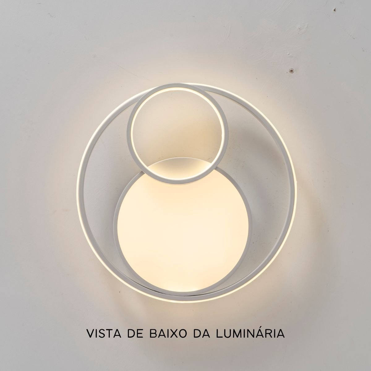 Luminária de Led de Sobrepor Redonda Bivolt 31w 3 em 1 com Luz Central Dupla:branco - 2