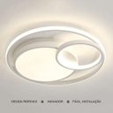 Ver imagem 1 de Luminária de Led de Sobrepor Redonda Bivolt 31w 3 em 1 com Luz Central Dupla:branco