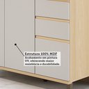 Ver imagem 5 de Balcão de Cozinha para Pia 100% MDF 3 Portas e 2 Gavetas sem Tampo 120cm Aura Luciane Móveis