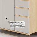 Ver imagem 5 de Balcão de Cozinha para Pia 100% MDF 3 Portas e 2 Gavetas sem Tampo 120cm  Aura Luciane Móveis