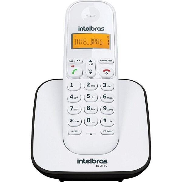 Telefone sem Fio Intelbras Ts3110 Id, Viva Voz, Visor Iluminado - Branco