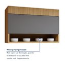 Ver imagem 6 de Cozinha Completa Modulada 2 Peças 3 Portas 2 Gavetas 100% MDF Realeza Premium Cinza/Carvalho/Titânio