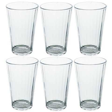 Jogo de Copos de Vidro Long Drink 470ml 6 Peças - Seu Lar