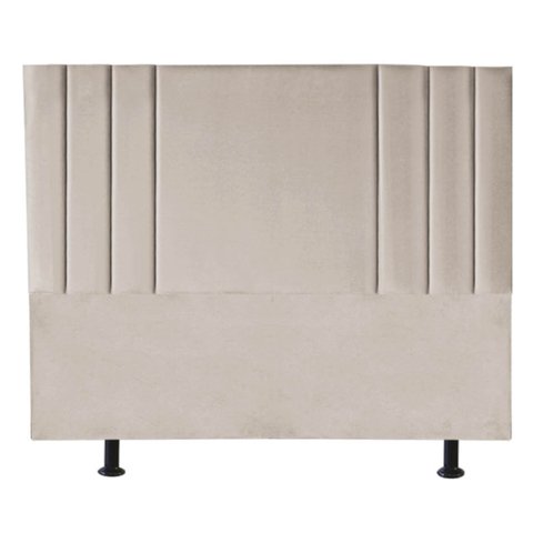 Cabeceira Cama Box King Estofada Grécia 160 Cm Suede:bege