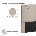 Ver imagem 2 de Cabeceira Solteiro 0,90m Ravenna Suede Bege