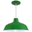 Ver imagem 1 de Pendente Retrô 34cm Luminária Lustre Alumínio Verde - Rei Da Iluminação