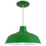 Pendente Retrô 34cm Luminária Lustre Alumínio Verde - Rei Da Iluminação - 1