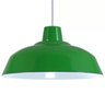 Pendente Retrô 34cm Luminária Lustre Alumínio Verde - Rei Da Iluminação - 3