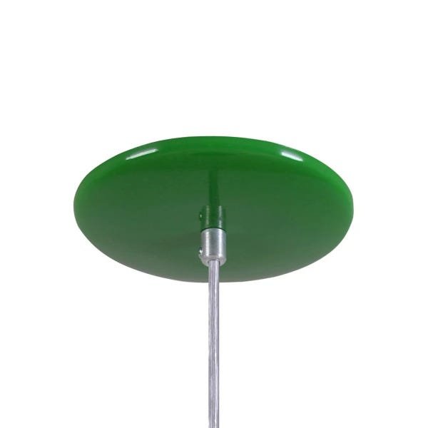 Pendente Retrô 34cm Luminária Lustre Alumínio Verde - Rei Da Iluminação - 2