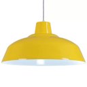 Ver imagem 3 de Pendente Retrô 34cm Luminária Lustre Alumínio Amarelo - Rei Da Iluminação