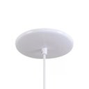 Ver imagem 2 de Pendente Retrô 34cm Luminária Lustre Alumínio Branco Brilhante com Cobre - Rei Da Iluminação